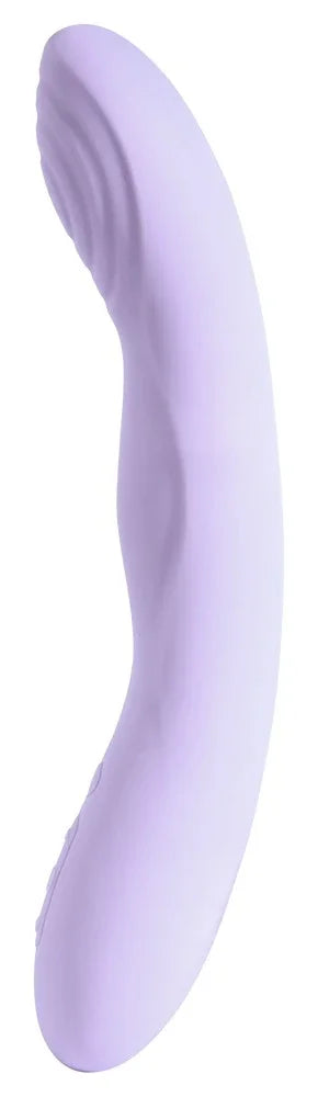 Lila Vibrator mit gewellter Oberfläche für intime Stimulation