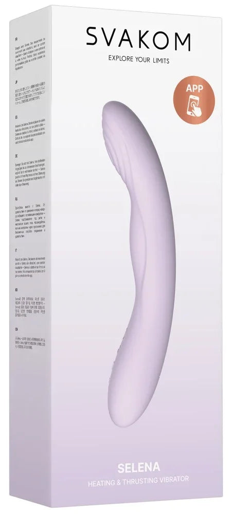 Svacom Selena Heiz- und Puls-Vibrator mit App-Steuerung, lila, für intimes Vergnügen