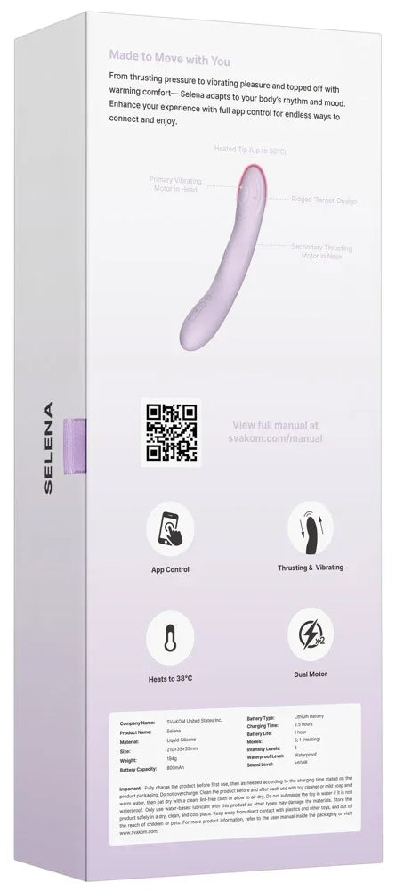 Lila Vibrator mit App-Steuerung, Erwärmung & Doppelmotor – ideal für intime Momente