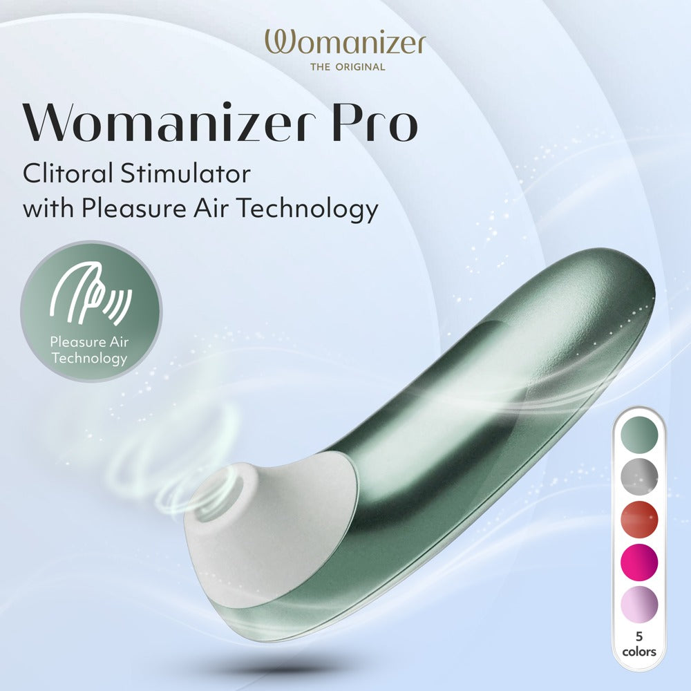 Auflegevibrator "Womanizer Pro mit Pulsator - 15 cm (türkis)