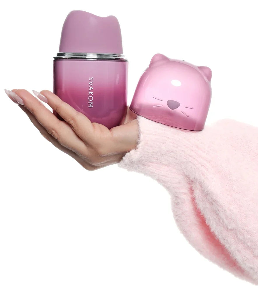 Pinkes Katzen-Vibrator-Set von SVAKOM für das Liebesleben – diskret & stilvoll