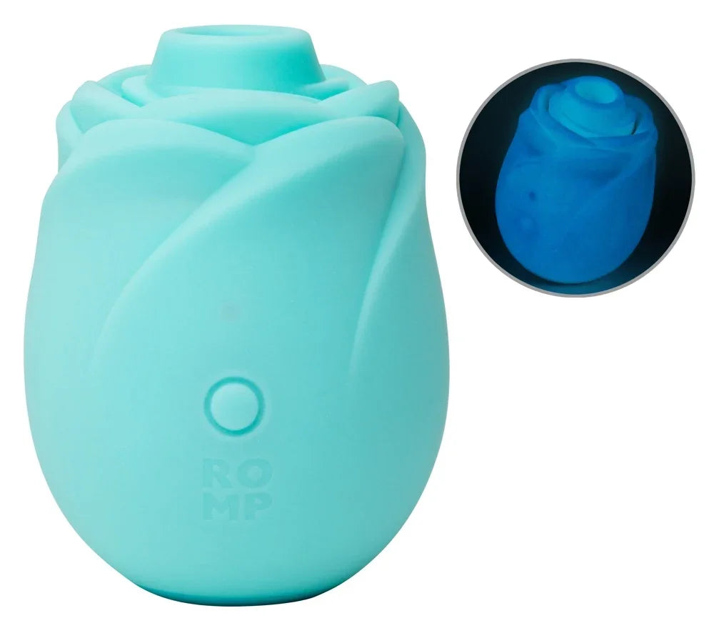 Blauer Rosen-Vibrator mit LED-Licht, sanftes Silikon, diskretes Design für intime Momente