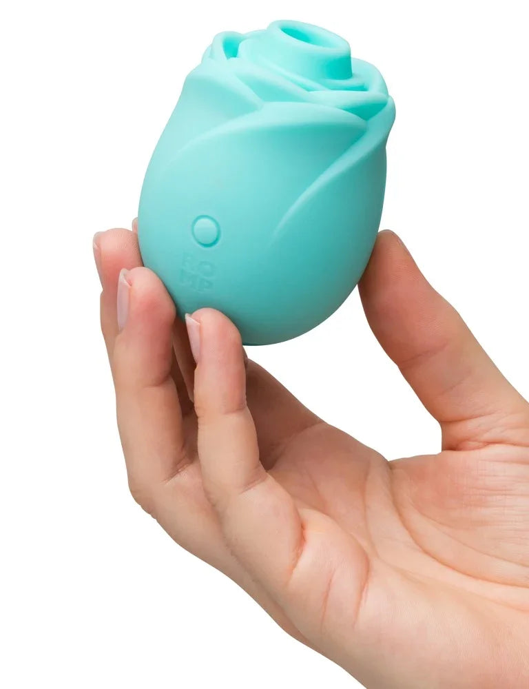 Türkisfarbener Rosen-Vibrator für intime Momente, diskret und weich