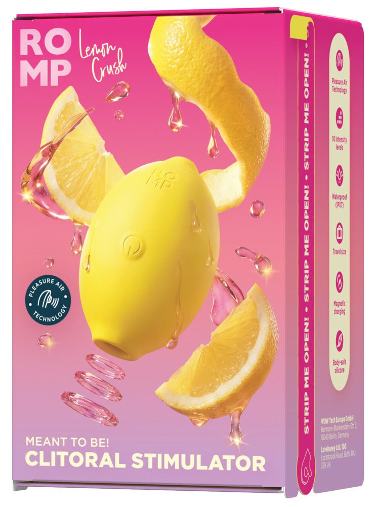 Auflegevibrator "Lemon Crush" aus Silikon - mit Pleasure Air Technologie 7.6 cm (gelb)