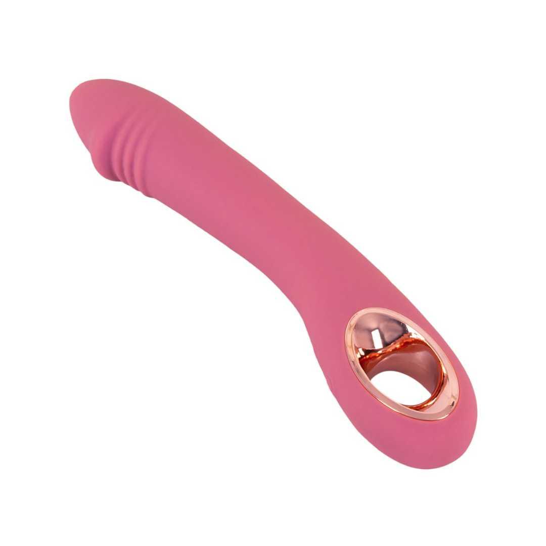 G-Punkt Vibrator "Slim G-Spot" aus Silikon - mit Ring-Griff 21.4 cm (Pink) - loveiu.ch