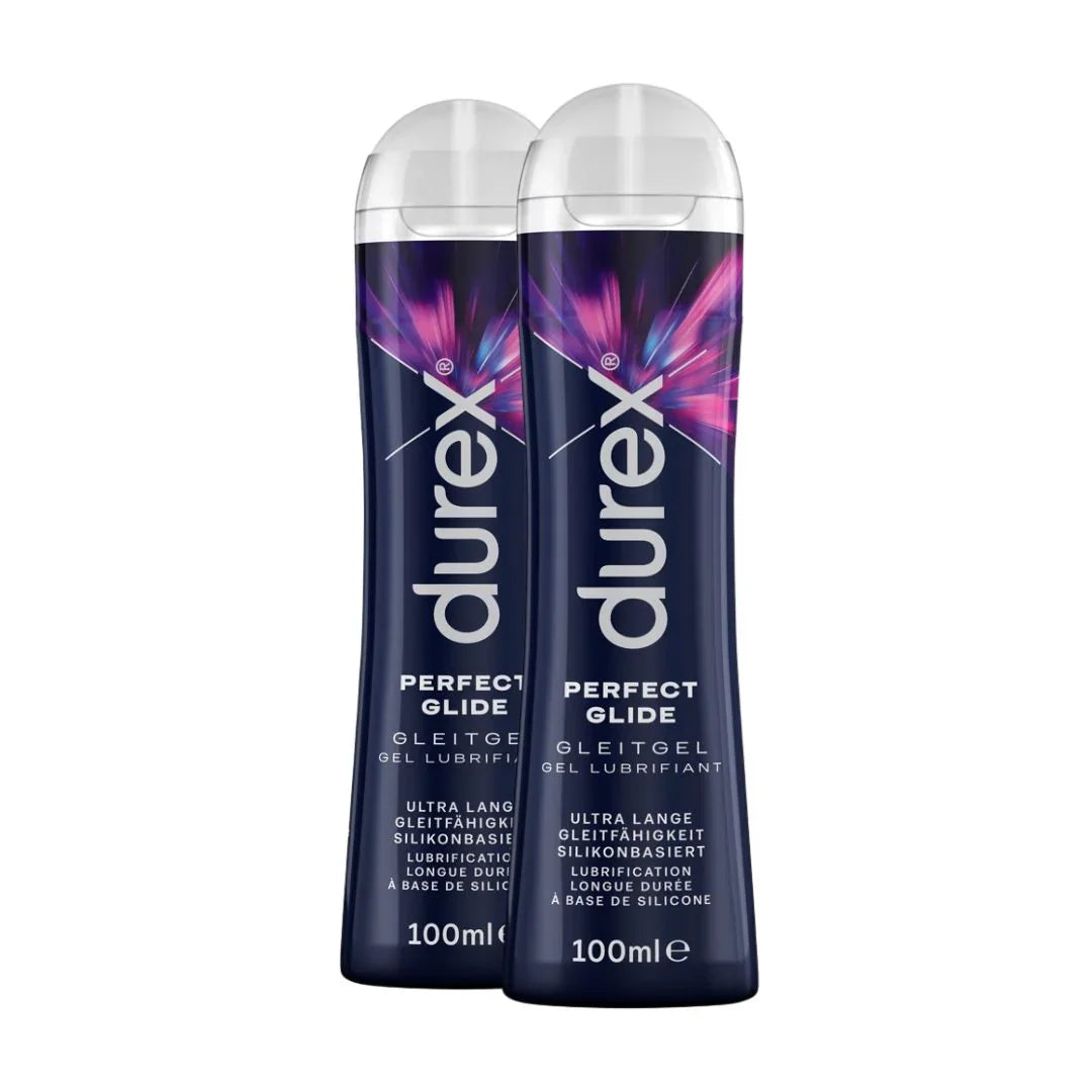 Zwei Durex Perfect Glide Gleitgel Flaschen, silikonbasiert, 100ml