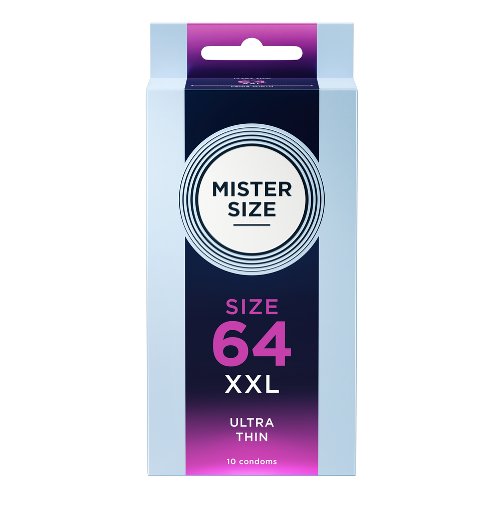 Kondome aus Naturkautschuklatex - extrafein & gefühlsecht (Ø 64mm/10Stk.) von Mister Size