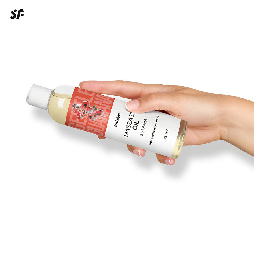 SATISFYER Massageöl - Guarana-Aroma - für alle Hauttypen (250 ml)