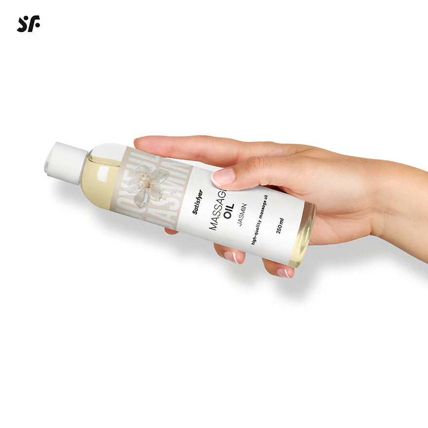 SATISFYER Massageöl - Jasmin-Aroma - für alle Hauttypen (250 ml)