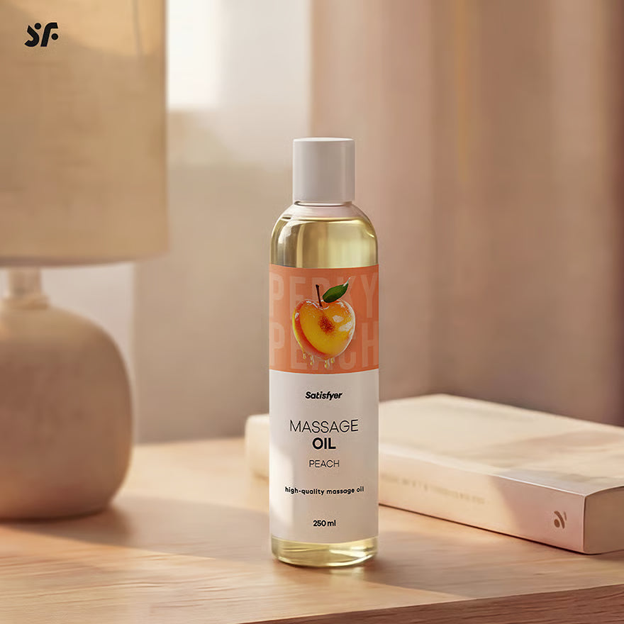 SATISFYER Massageöl - Pfirsich-Aroma - für alle Hauttypen (250 ml)