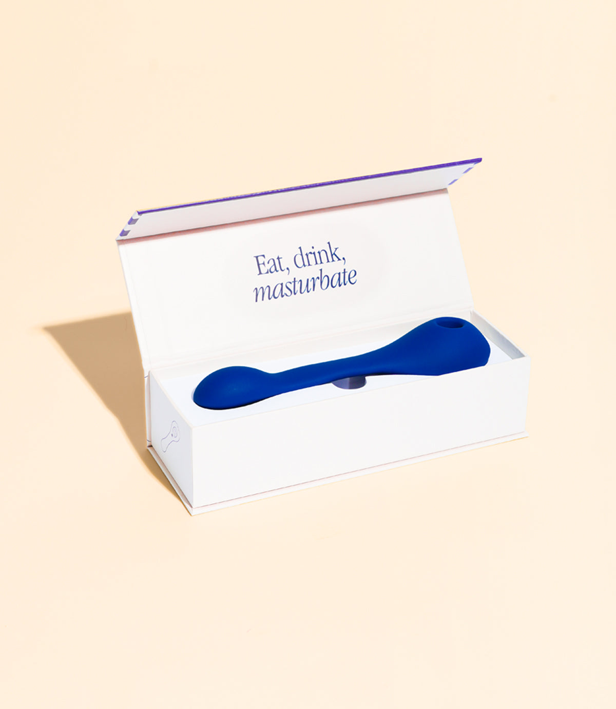 Vibromasseur à poser « Coco » en silicone médical - 19 cm (bleu)