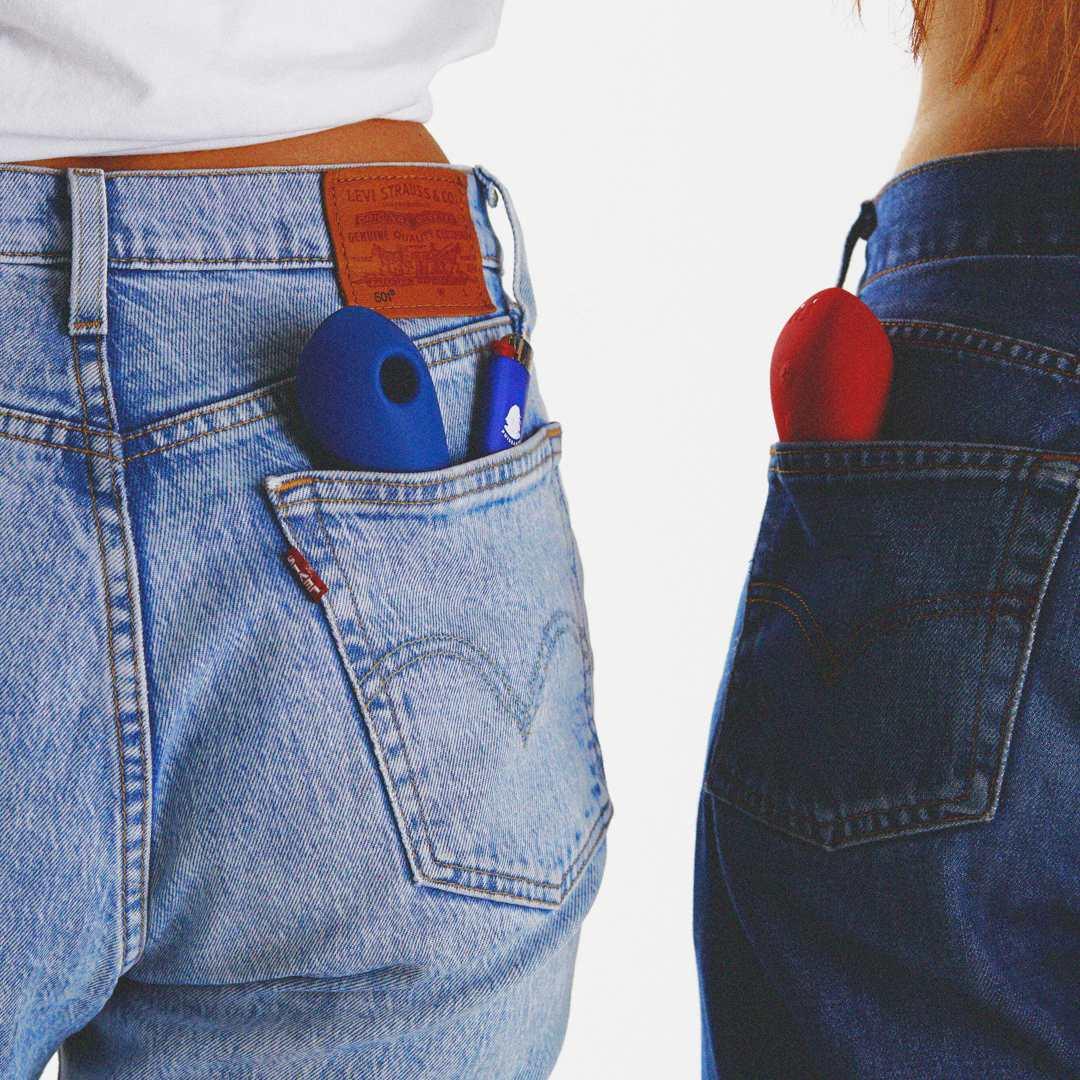 Auflegevibrator "Mini Coco" aus Silikon - mit Saugfunktion 9 cm (blau) - loveiu.ch