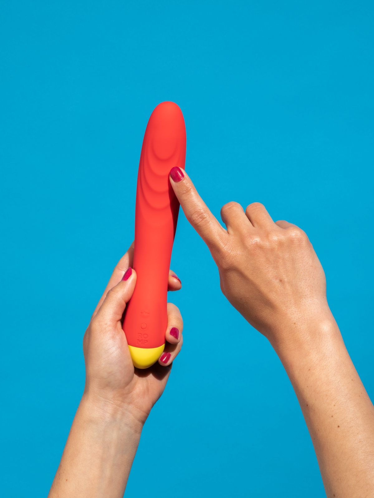 Silicone Vibrator "Hype" - waterproof 21 cm (red)