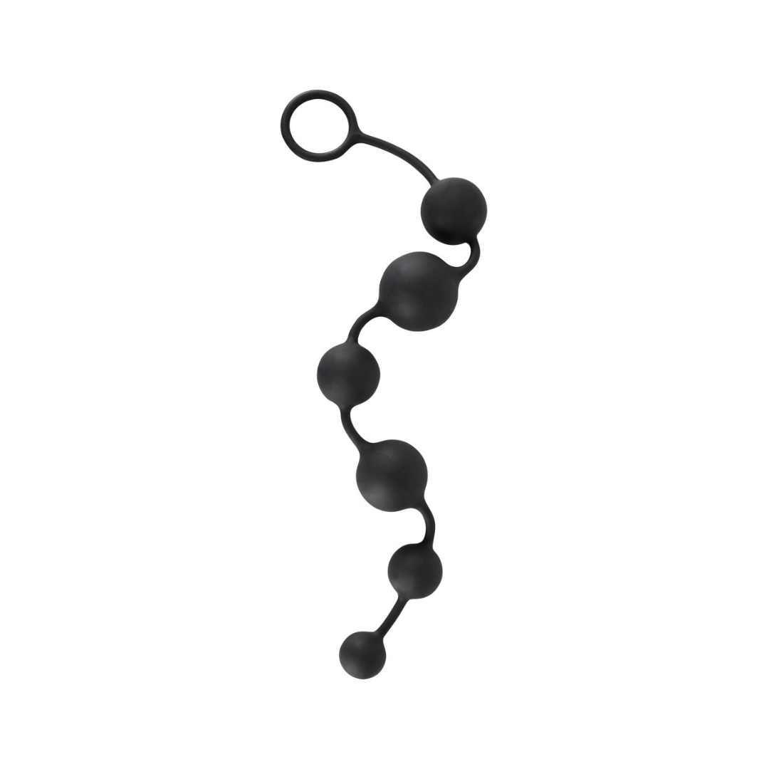 Analkette mit 6 Kugeln aus Silikon - 40 cm (schwarz) - loveiu.ch