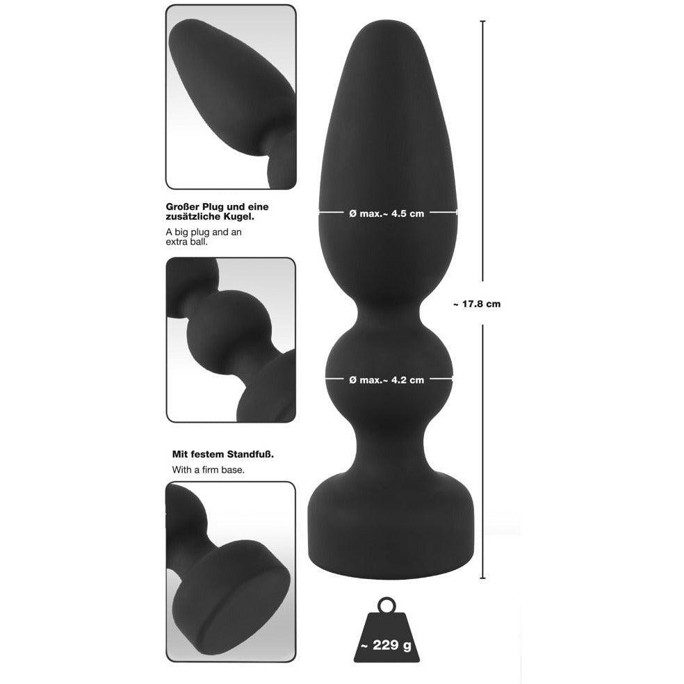 Analplug "Soft Touch" aus Silikon - konische Spitze 14.5 cm (schwarz) - loveiu.ch