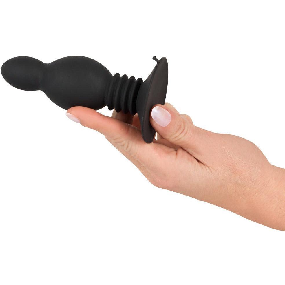 Analplug "Bounce" aus Silikon - ergonomisch geformt Ø 4.1 cm (schwarz) - loveiu.ch