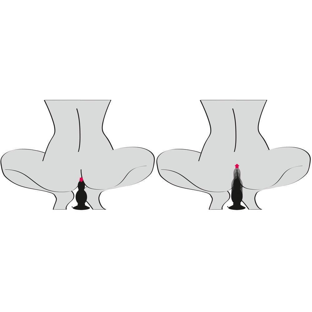 Analplug "Bounce" aus Silikon - ergonomisch geformt Ø 4.1 cm (schwarz) - loveiu.ch