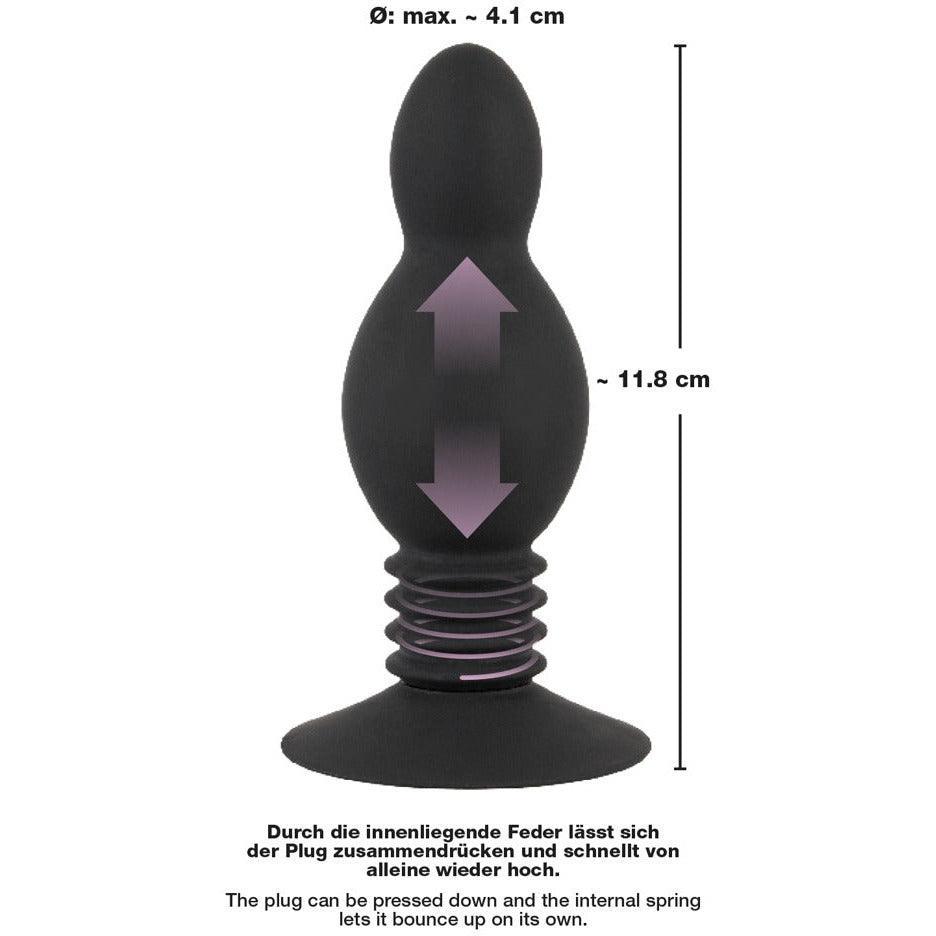 Analplug "Bounce" aus Silikon - ergonomisch geformt Ø 4.1 cm (schwarz) - loveiu.ch