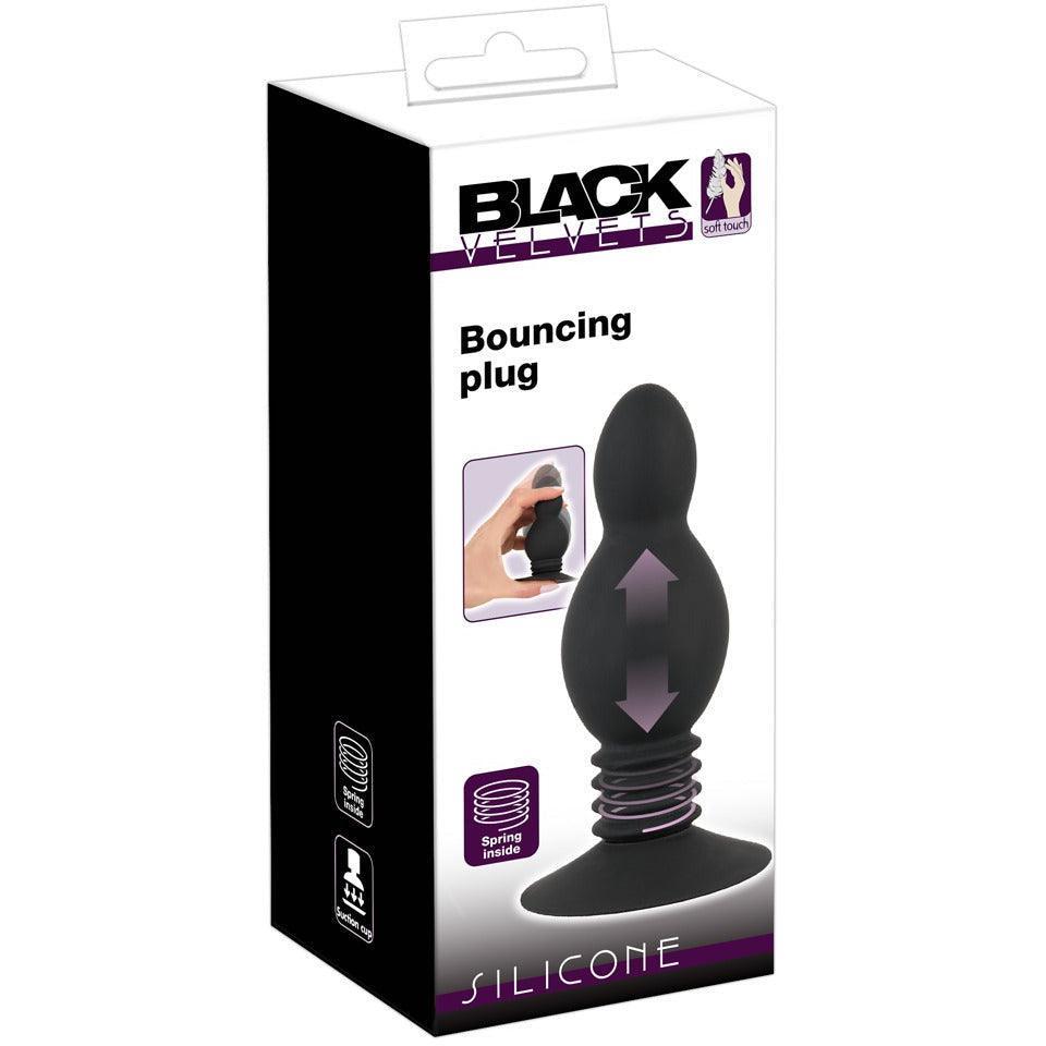 Analplug "Bounce" aus Silikon - ergonomisch geformt Ø 4.1 cm (schwarz) - loveiu.ch
