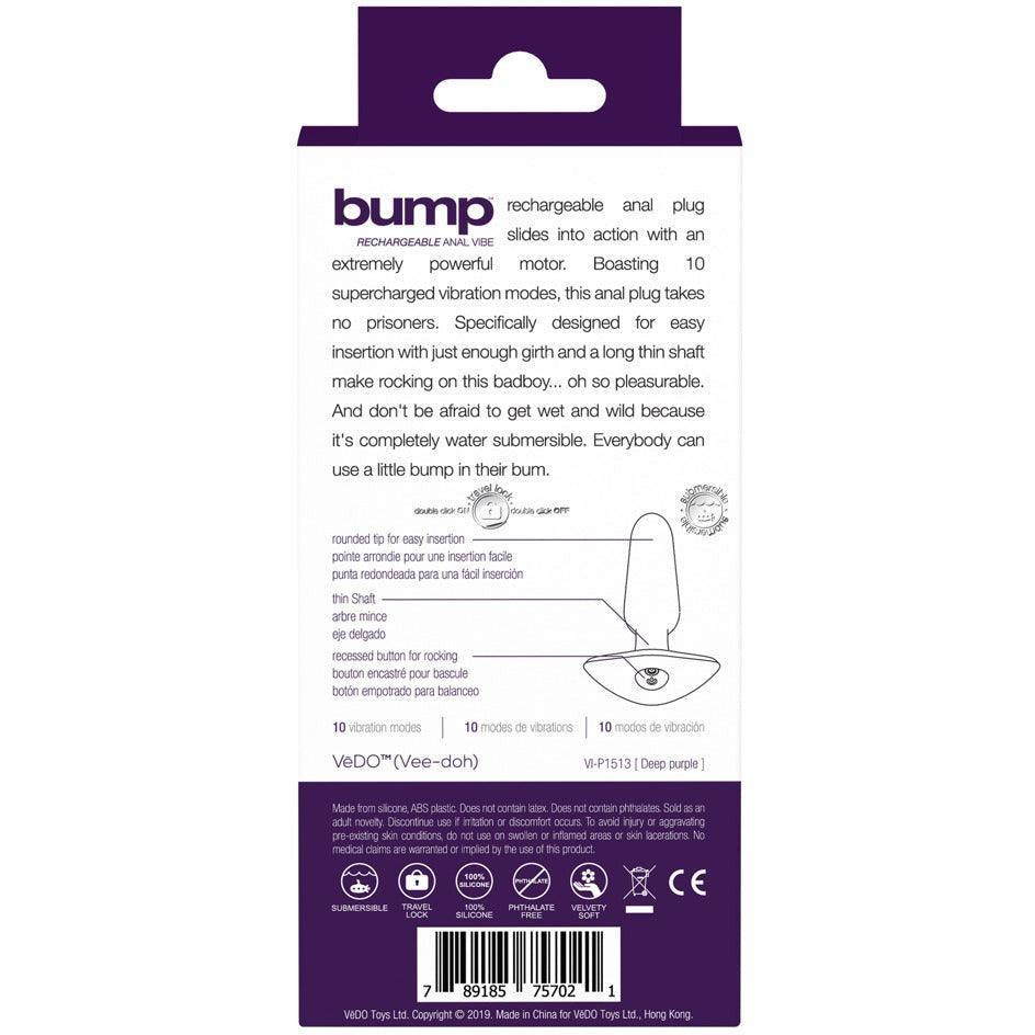 Analvibrator "Bump" aus Silikon - Soft-Touch-Textur Ø 3 cm (lila) - loveiu.ch