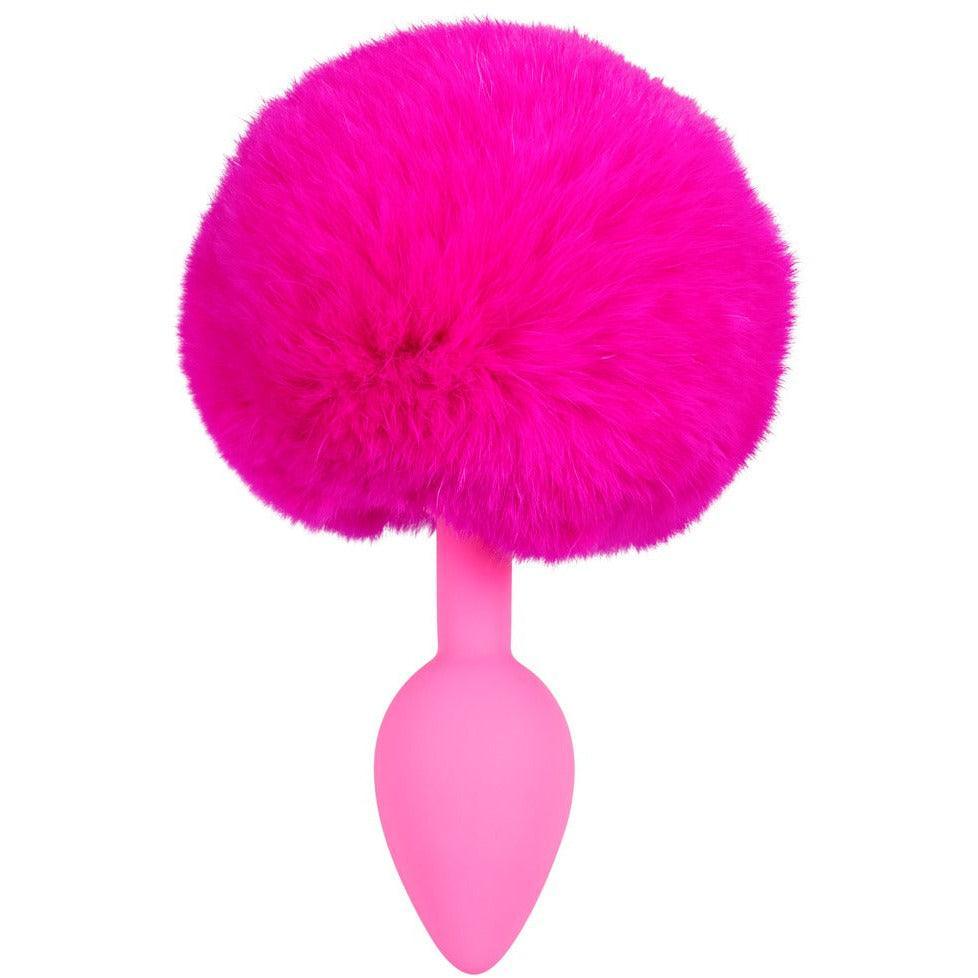 Analplug "Bunny Tail" aus Silikon - konisch Ø 2.8 cm (pink) - loveiu.ch