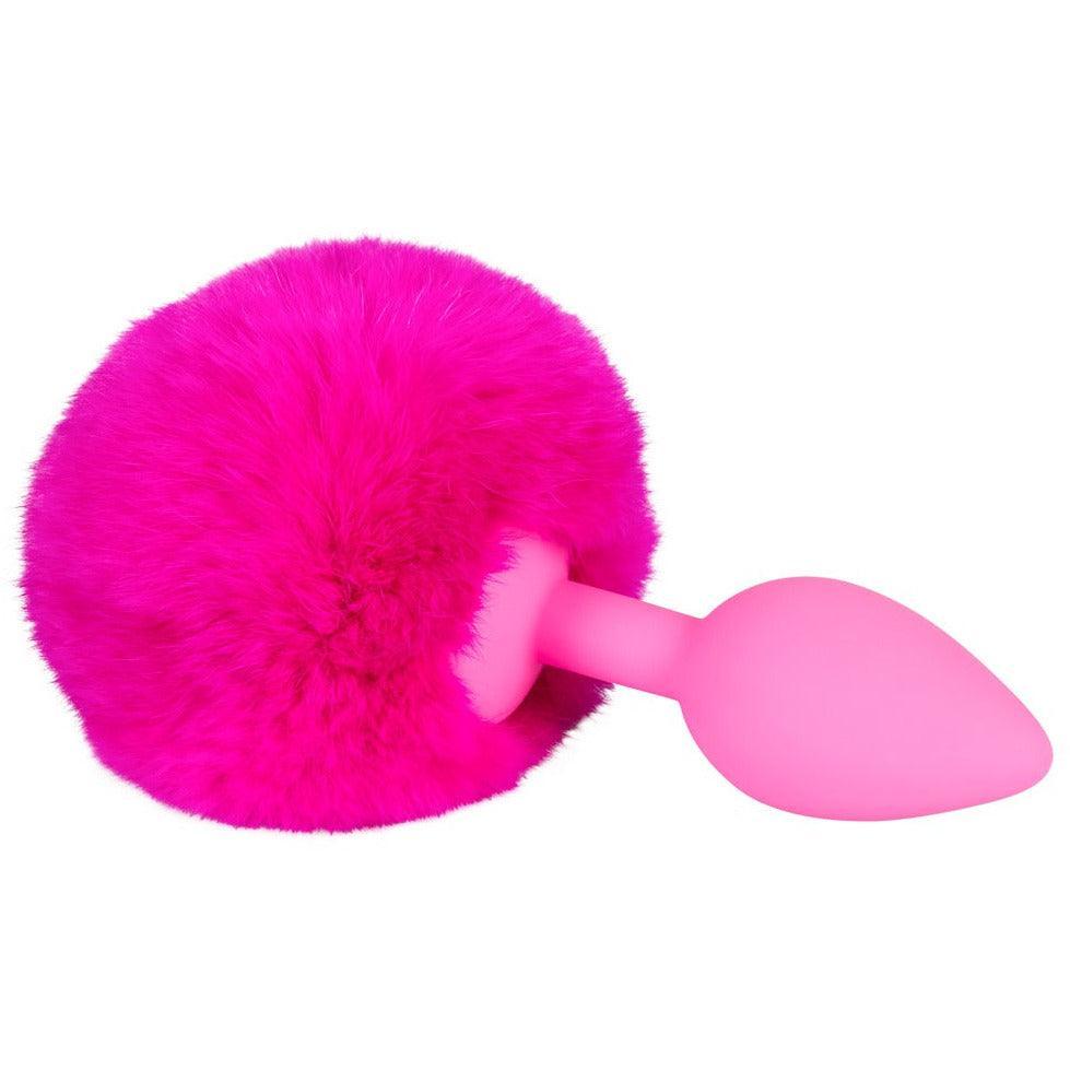 Analplug "Bunny Tail" aus Silikon - konisch Ø 2.8 cm (pink) - loveiu.ch
