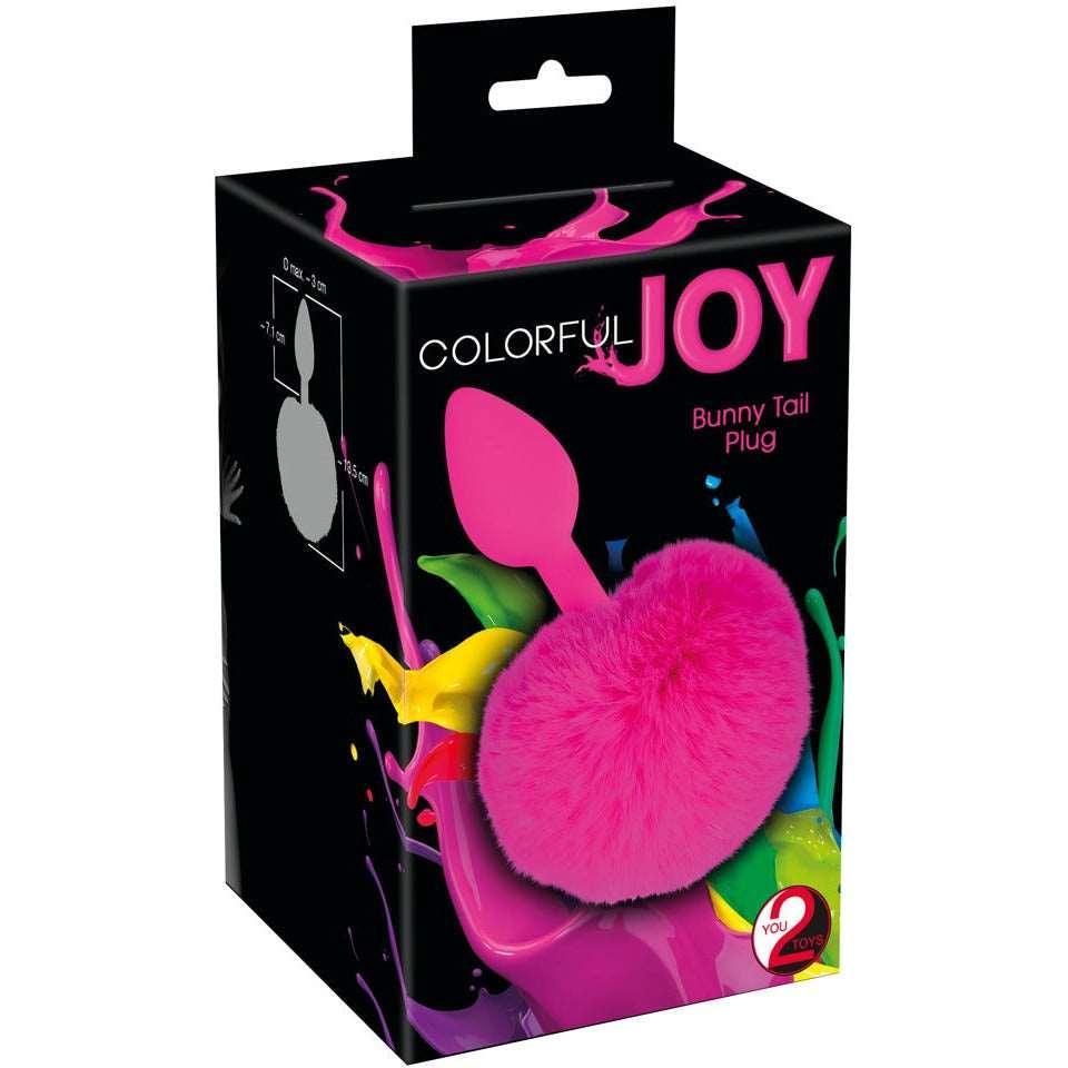 Analplug "Bunny Tail" aus Silikon - konisch Ø 2.8 cm (pink) - loveiu.ch