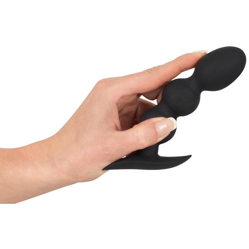 Analplug "Heavy Beads" aus Silikon - Ø 3.2 cm (schwarz) - loveiu.ch