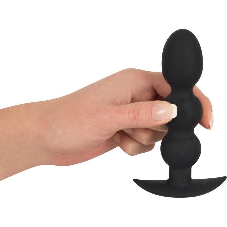 Analplug "Heavy Beads" aus Silikon - Ø 3.2 cm (schwarz) - loveiu.ch