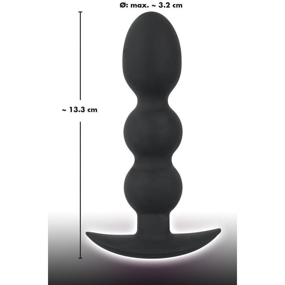 Analplug "Heavy Beads" aus Silikon - Ø 3.2 cm (schwarz) - loveiu.ch