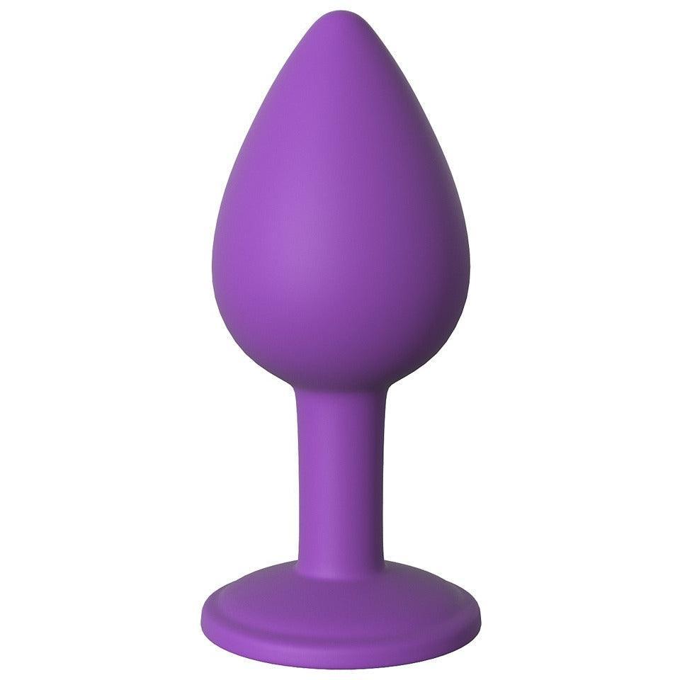 Analplug mit Kristall "S Plug" - Silikon Ø 2.8 cm (violett) - loveiu.ch