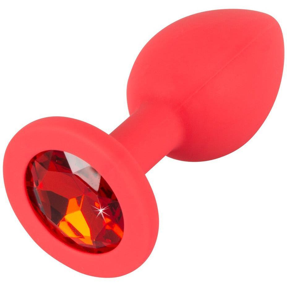 Analplug mit Kristall "S Plug" - Silikon Ø 2.7 cm (rot) - loveiu.ch