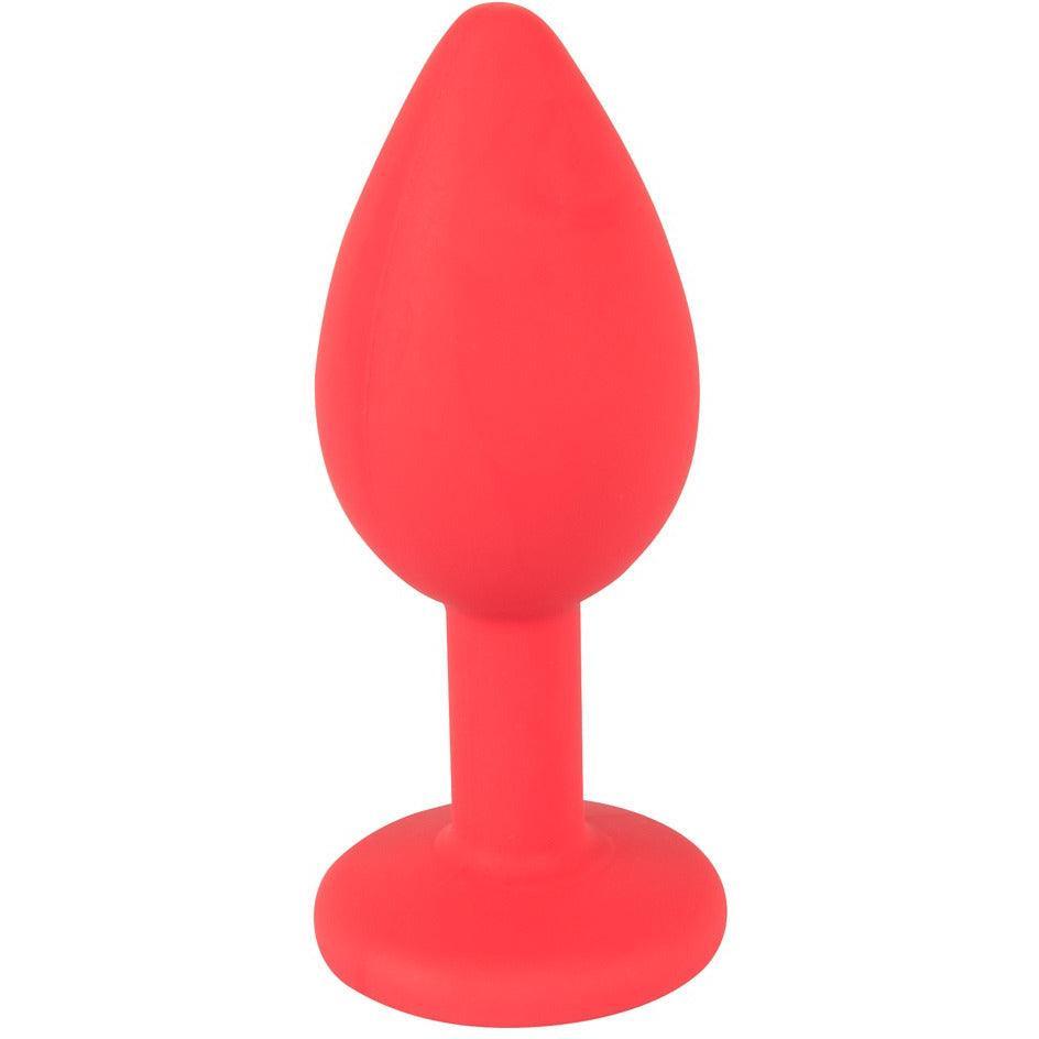 Analplug mit Kristall "S Plug" - Silikon Ø 2.7 cm (rot) - loveiu.ch