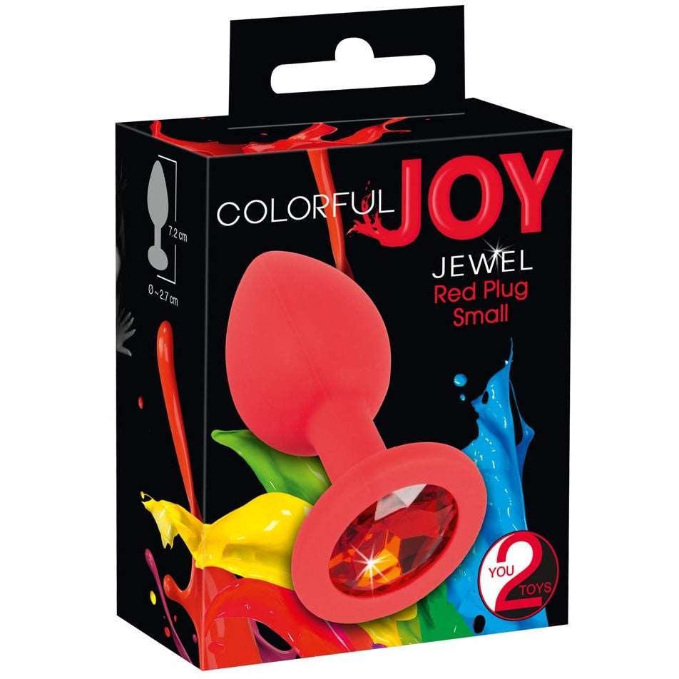 Analplug mit Kristall "S Plug" - Silikon Ø 2.7 cm (rot) - loveiu.ch