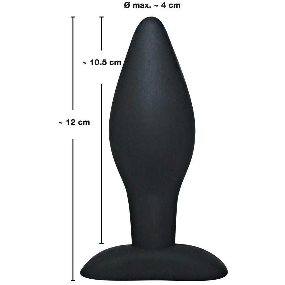 Analplug "L Plug" aus Silikon- konisch Ø 4 cm (schwarz) - loveiu.ch