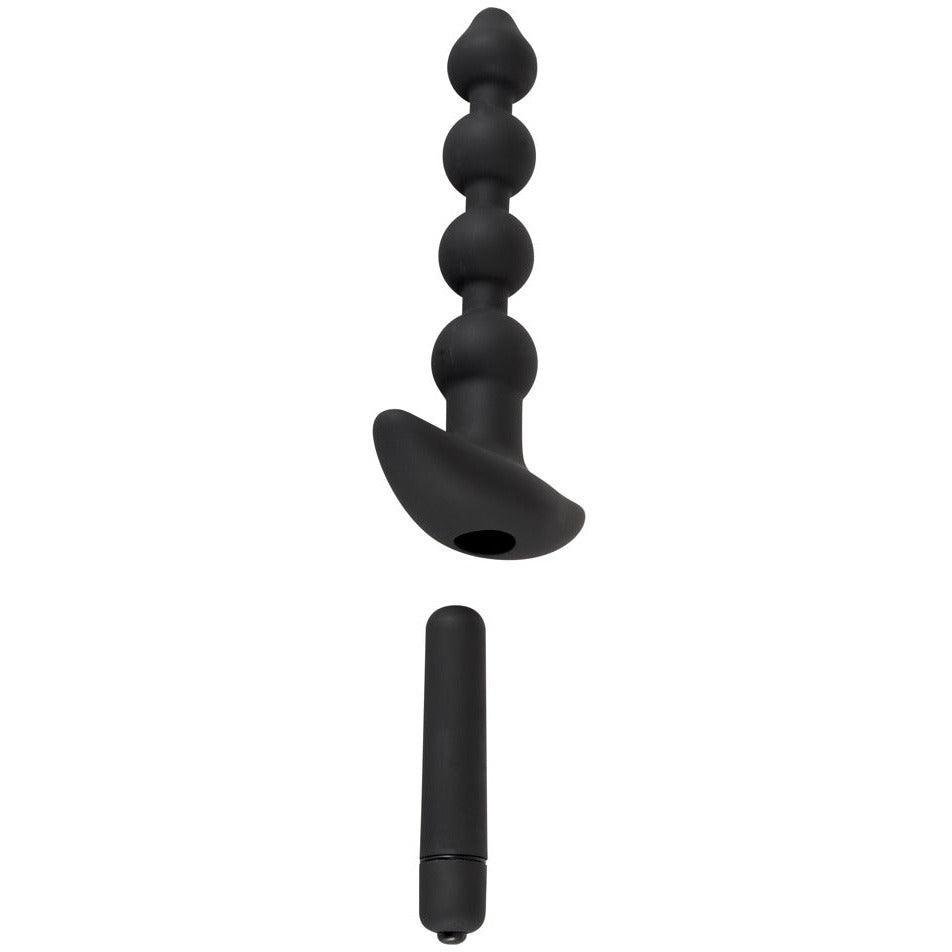 Analplugs mit Vibrator aus Silikon im 4er Set (schwarz) - loveiu.ch