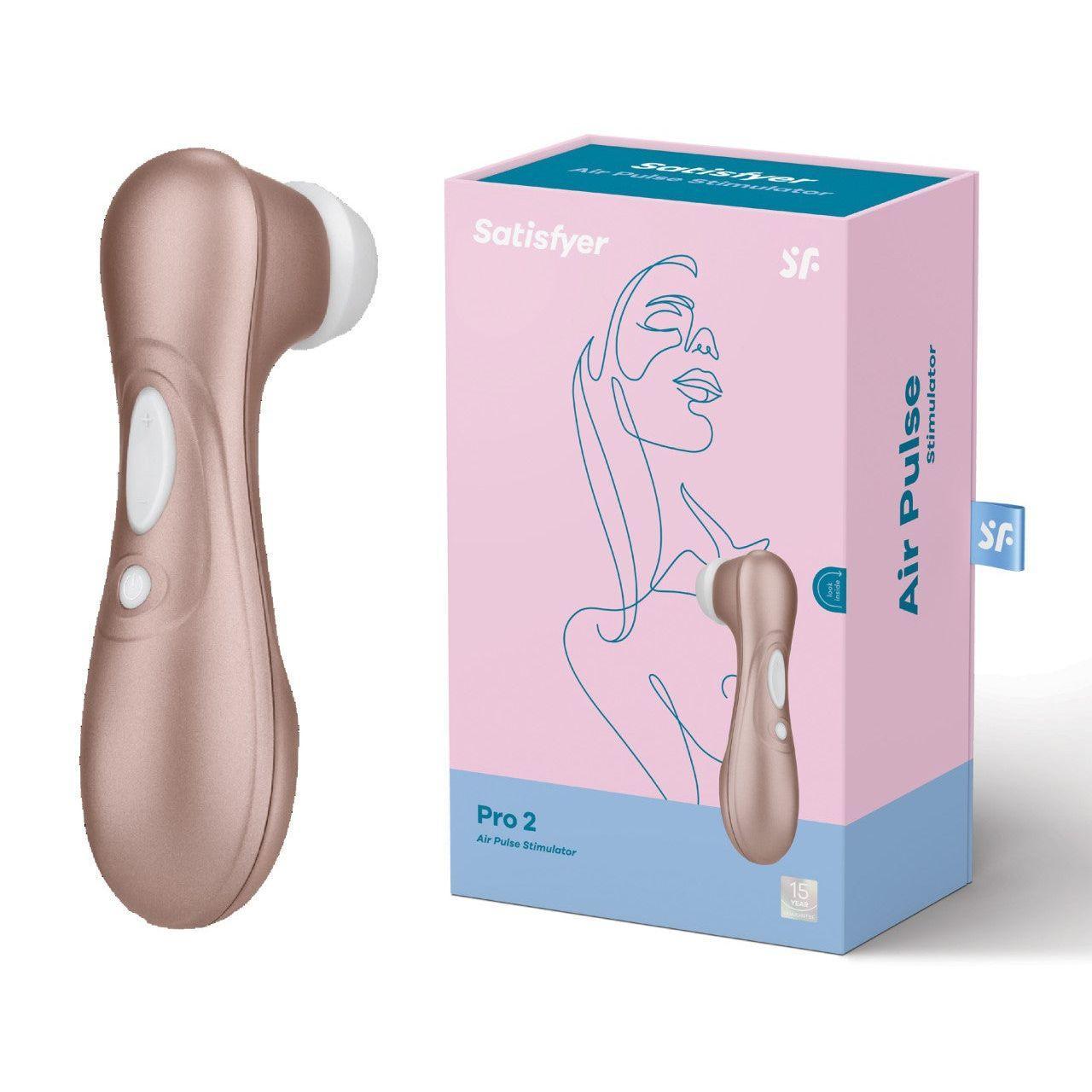 SATISFYER Auflegevibrator "Pro 2 Generation 2" - Airpulse-Technologie 16.5 cm (gold) - loveiu.ch