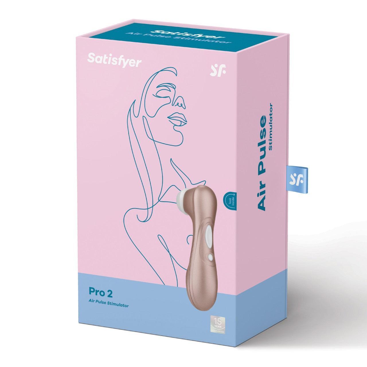 SATISFYER Auflegevibrator "Pro 2 Generation 2" - Airpulse-Technologie 16.5 cm (gold) - loveiu.ch