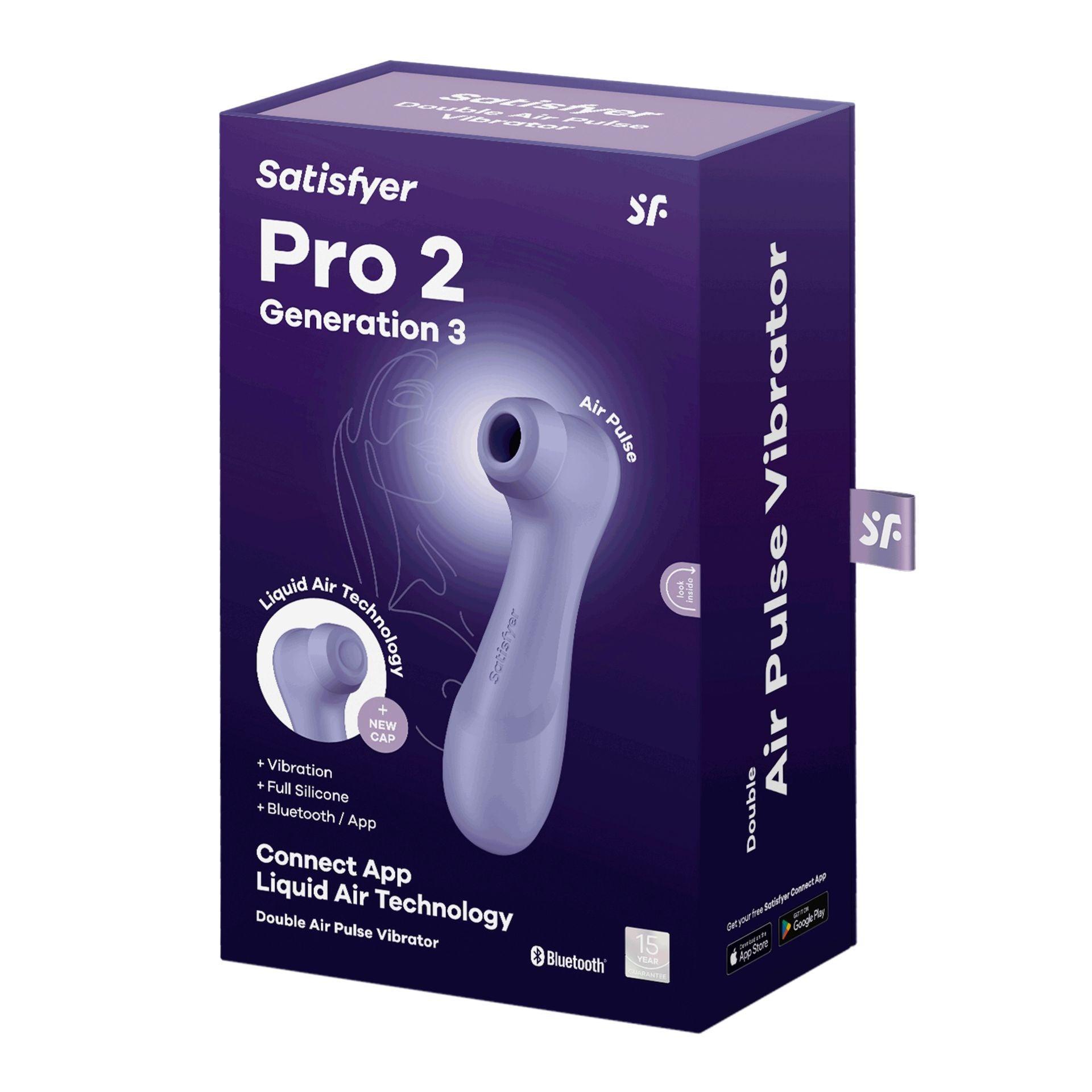 SATISFYER Auflegevibrator "Pro 2 Generation 3" - Airpulse-Technologie 16.4 cm (lila) - loveiu.ch