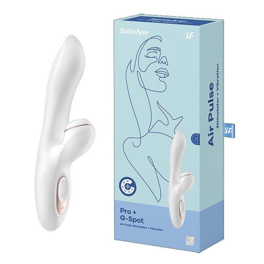 SATISFYER G-Punkt Vibrator "Pro G-Spot Rabbit" mit Klitorisreizer - Airpulse-Technologie 22 cm (weiss) - loveiu.ch
