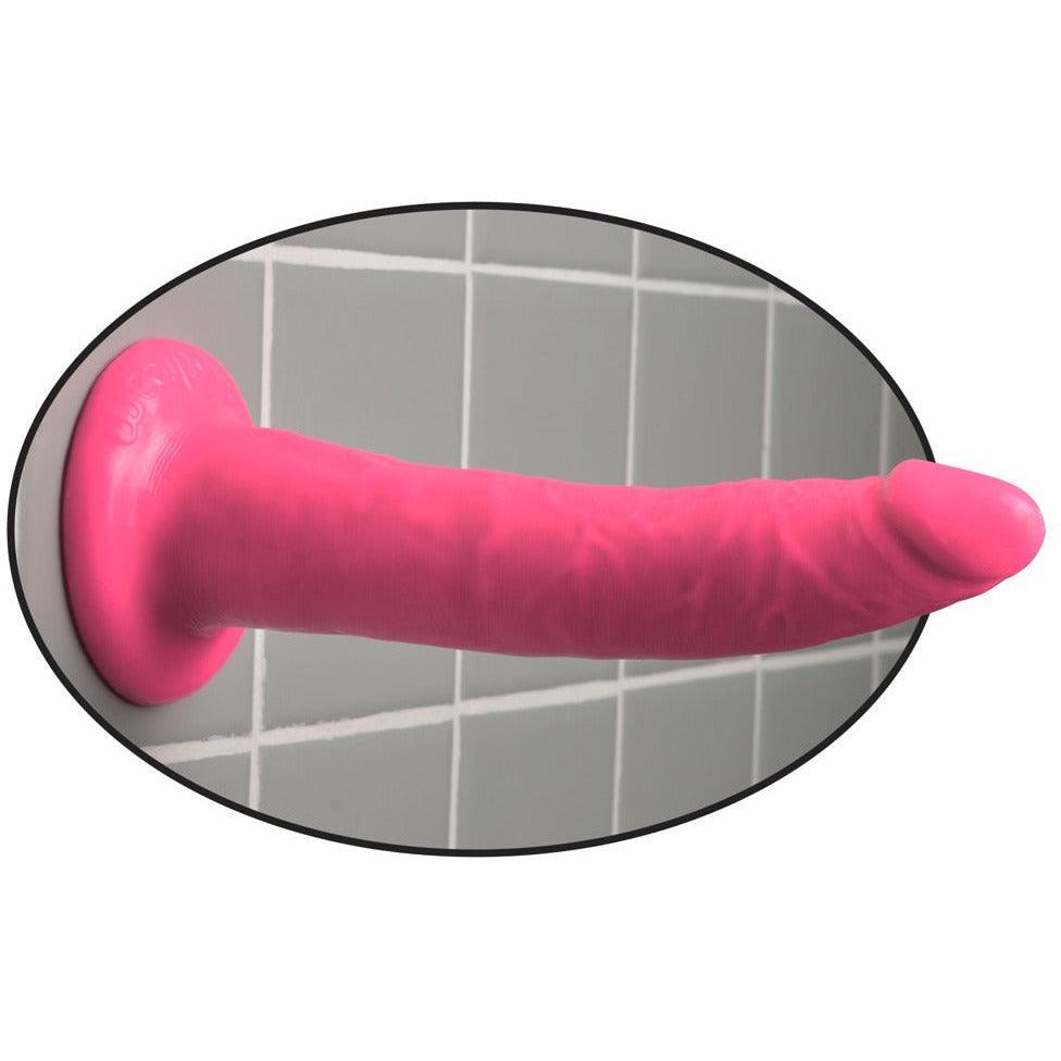 Realistischer Dildo "slim dillio" mit Saugfuss - Strap-On kompatibel 19.9 cm (pink) - loveiu.ch
