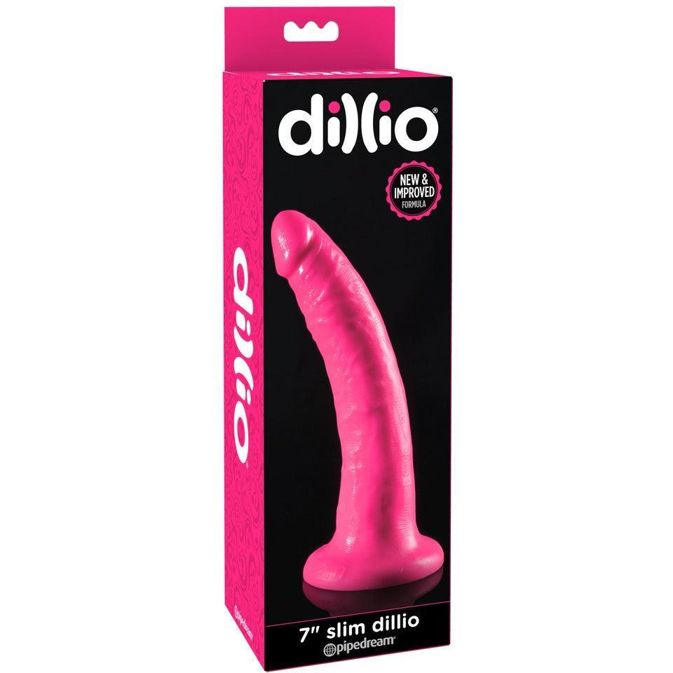 Realistischer Dildo "slim dillio" mit Saugfuss - Strap-On kompatibel 19.9 cm (pink) - loveiu.ch