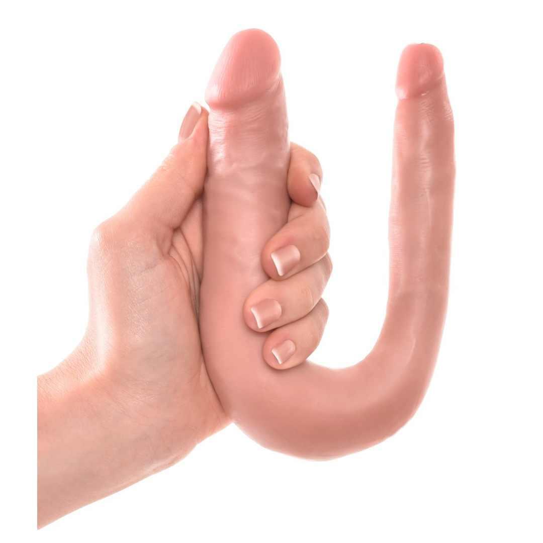 Doppeldildo "Double Trouble" mit Saugfuss - zweifache Stimulation 30 cm (hautfarben hell) - loveiu.ch
