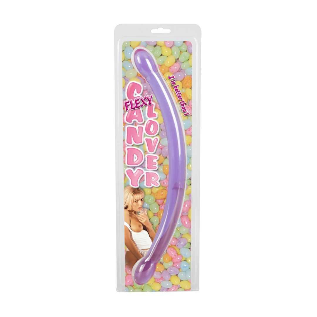 Doppeldildo "Candy Flexy Lover" mit angedeuteter Eichel - 44 cm (violett) - loveiu.ch
