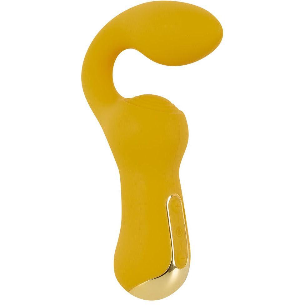 Vibrator "Double Vibrator" - doppelte Stimulation 18.4 cm (gelb) - loveiu.ch