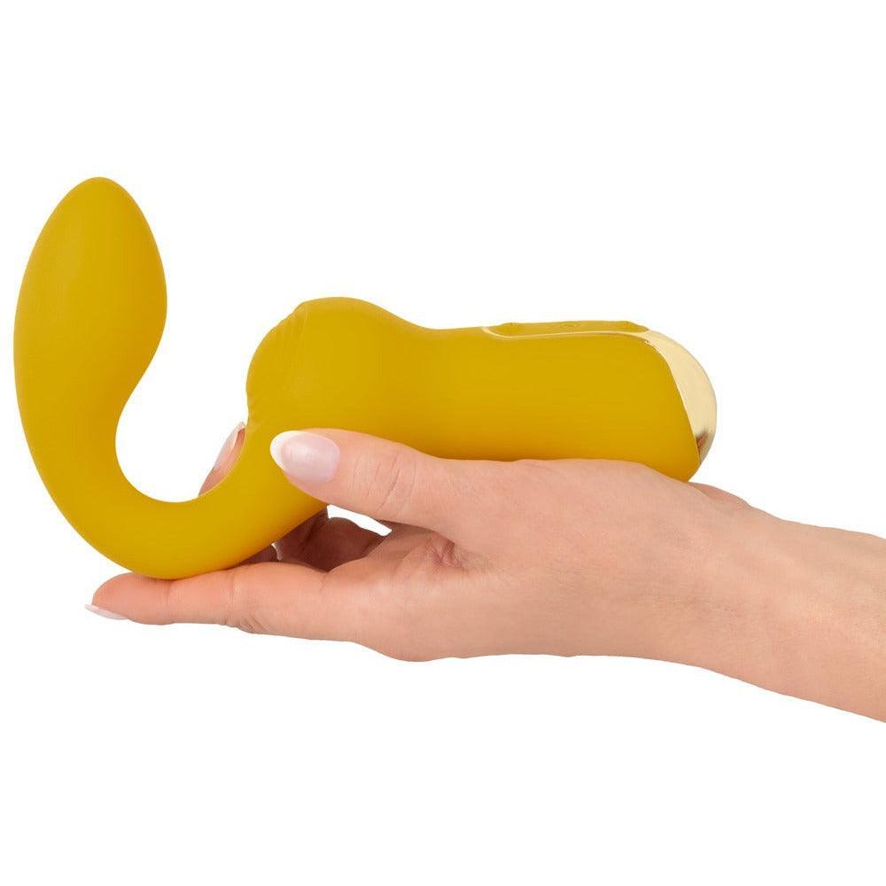 Vibrator "Double Vibrator" - doppelte Stimulation 18.4 cm (gelb) - loveiu.ch