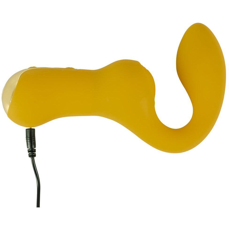 Vibrator "Double Vibrator" - doppelte Stimulation 18.4 cm (gelb) - loveiu.ch