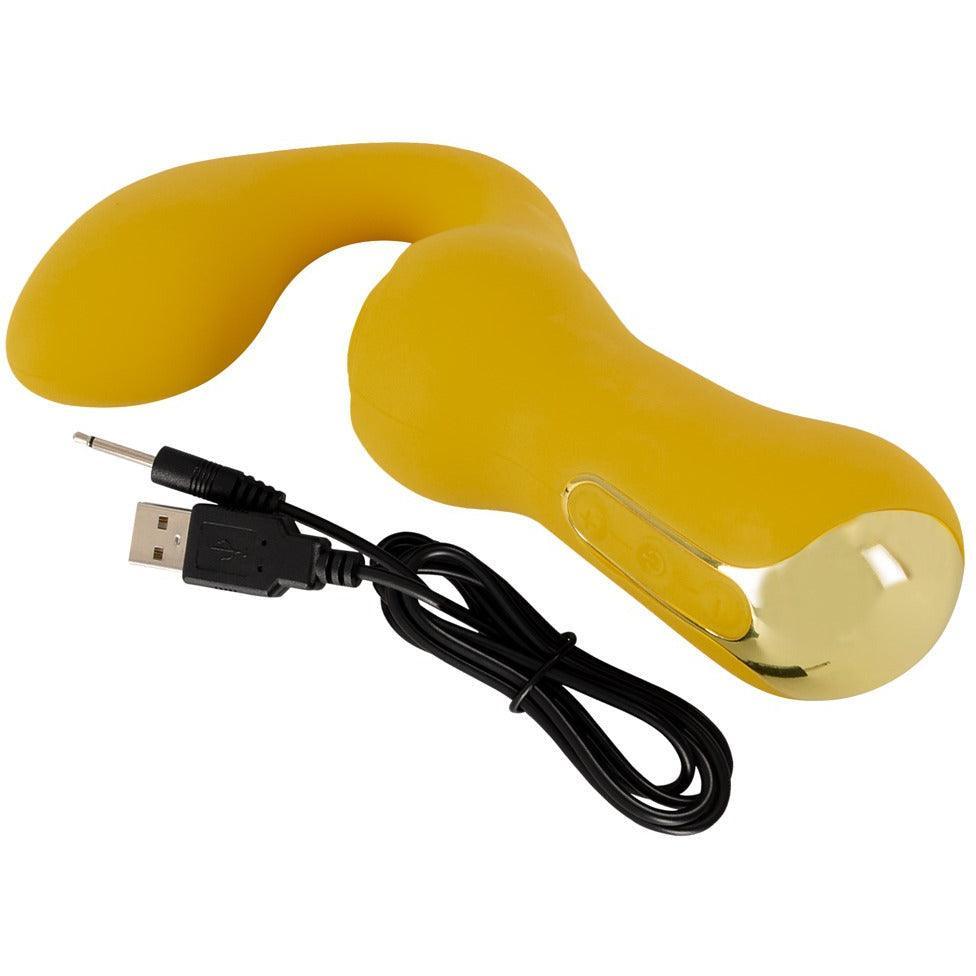 Vibrator "Double Vibrator" - doppelte Stimulation 18.4 cm (gelb) - loveiu.ch