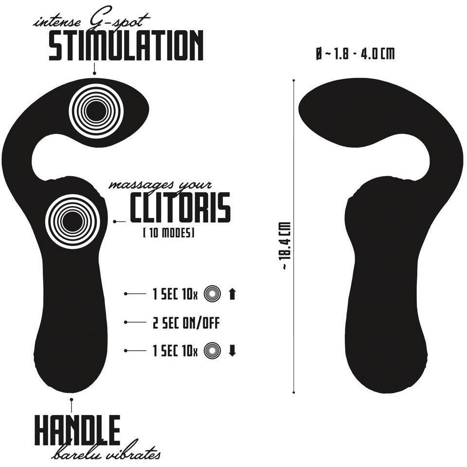 Vibrator "Double Vibrator" - doppelte Stimulation 18.4 cm (gelb) - loveiu.ch