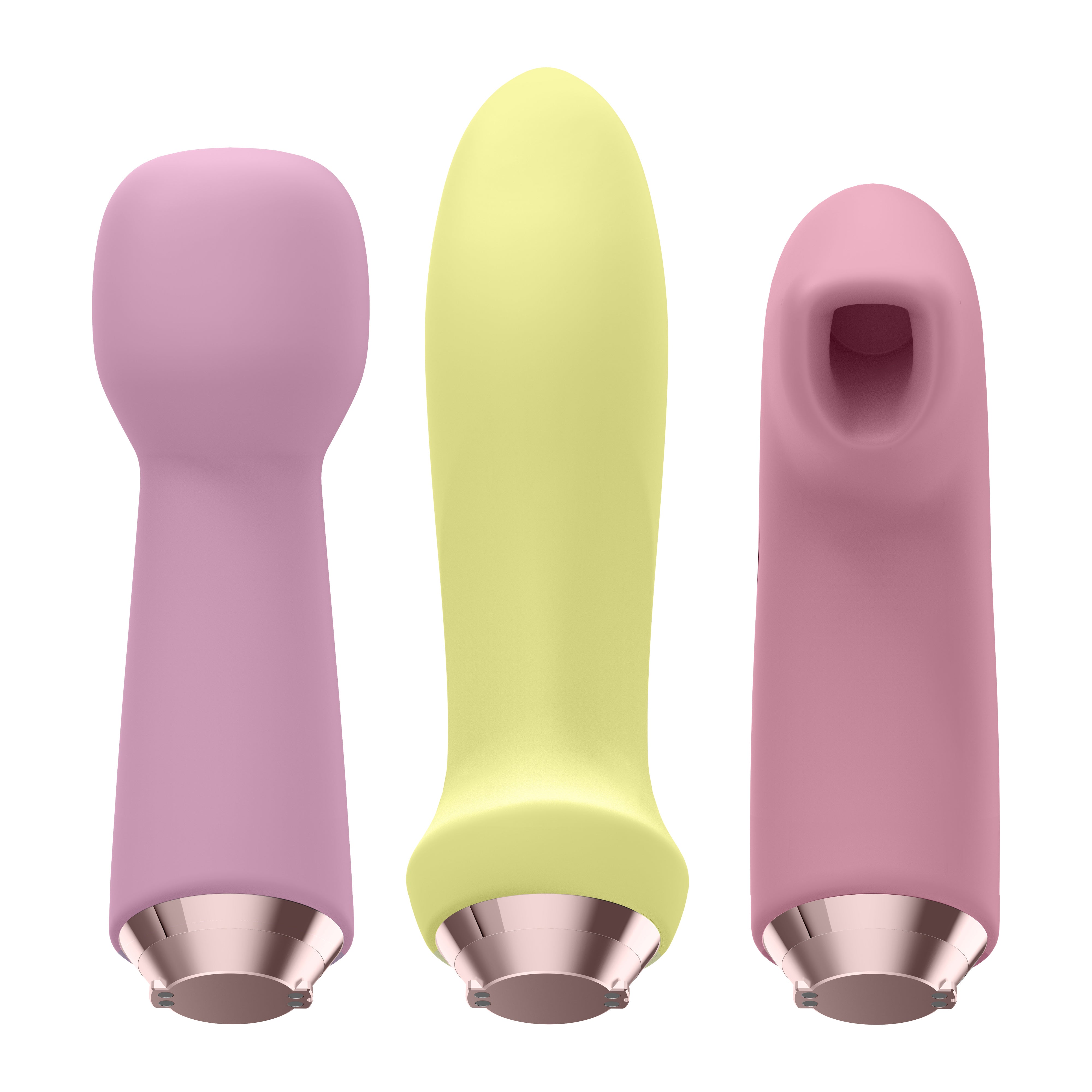 SATISFYER "Marvelous Four Vibrator Set" - Airpulse Technology (pink/blue/yellow)